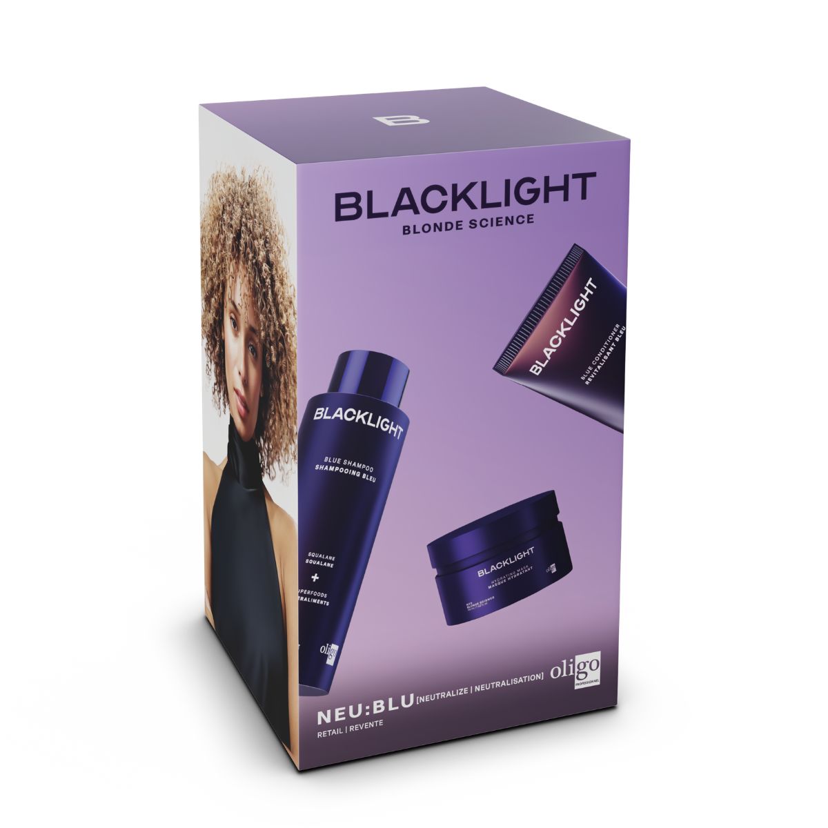 Image showing the Blacklight Blonde Science Blue Hair Kit