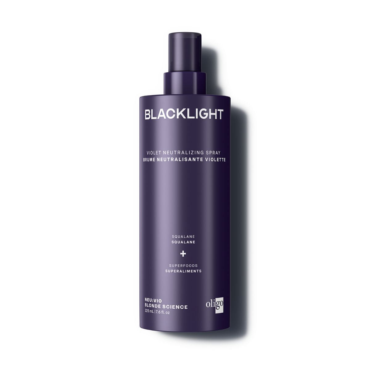 Front of bottle of the Blacklight Blonde Science Neutralizing Violet Spray 225 ml
