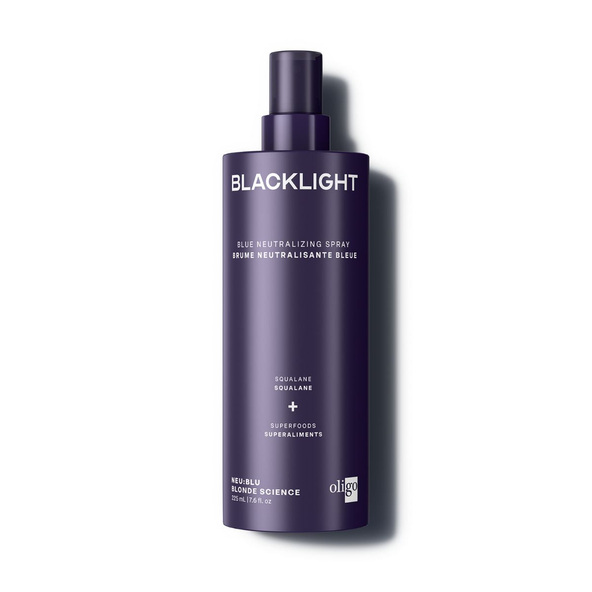 Front of bottle of Blacklight Blonde Science Blue Neutralizing Spray 225 ml
