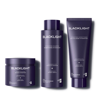 Blacklight Blonde Science Hydrating Bundle with shampoo, conditioner and mask