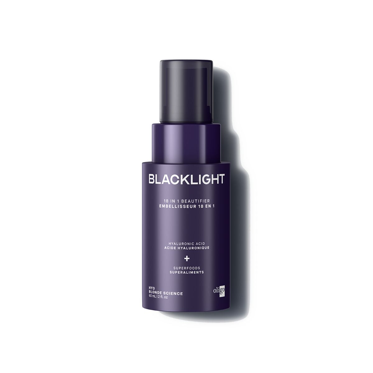 Front of bottle of Blacklight Blonde Science Moisture 18-in-1 Beautifier 60ml #size_60 ml / 2 fl. oz