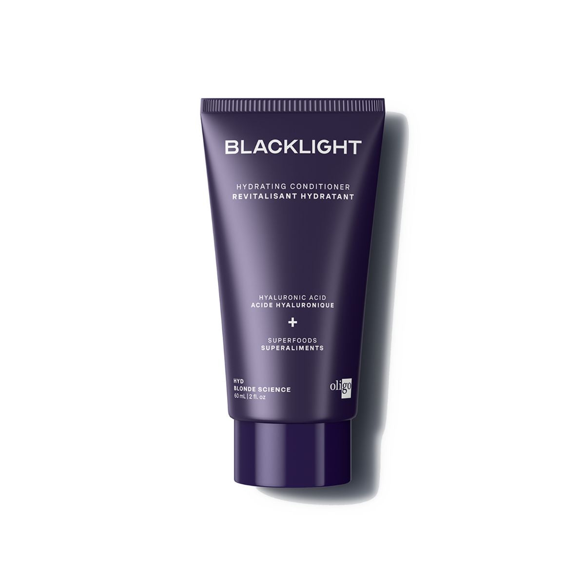 Front of bottle of Blacklight Blonde Science Moisture Hair Hydrating Conditioner 60ml #size_60 ml / 2 fl. oz