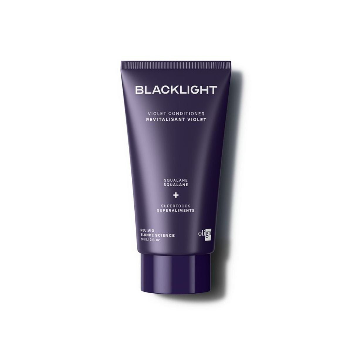 Front of bottle of the Blacklight Blonde Science Neutralizing Violet Conditioner 60 ml #size_60 ml / 2 fl. oz #format_60 ml / 2 fl. oz