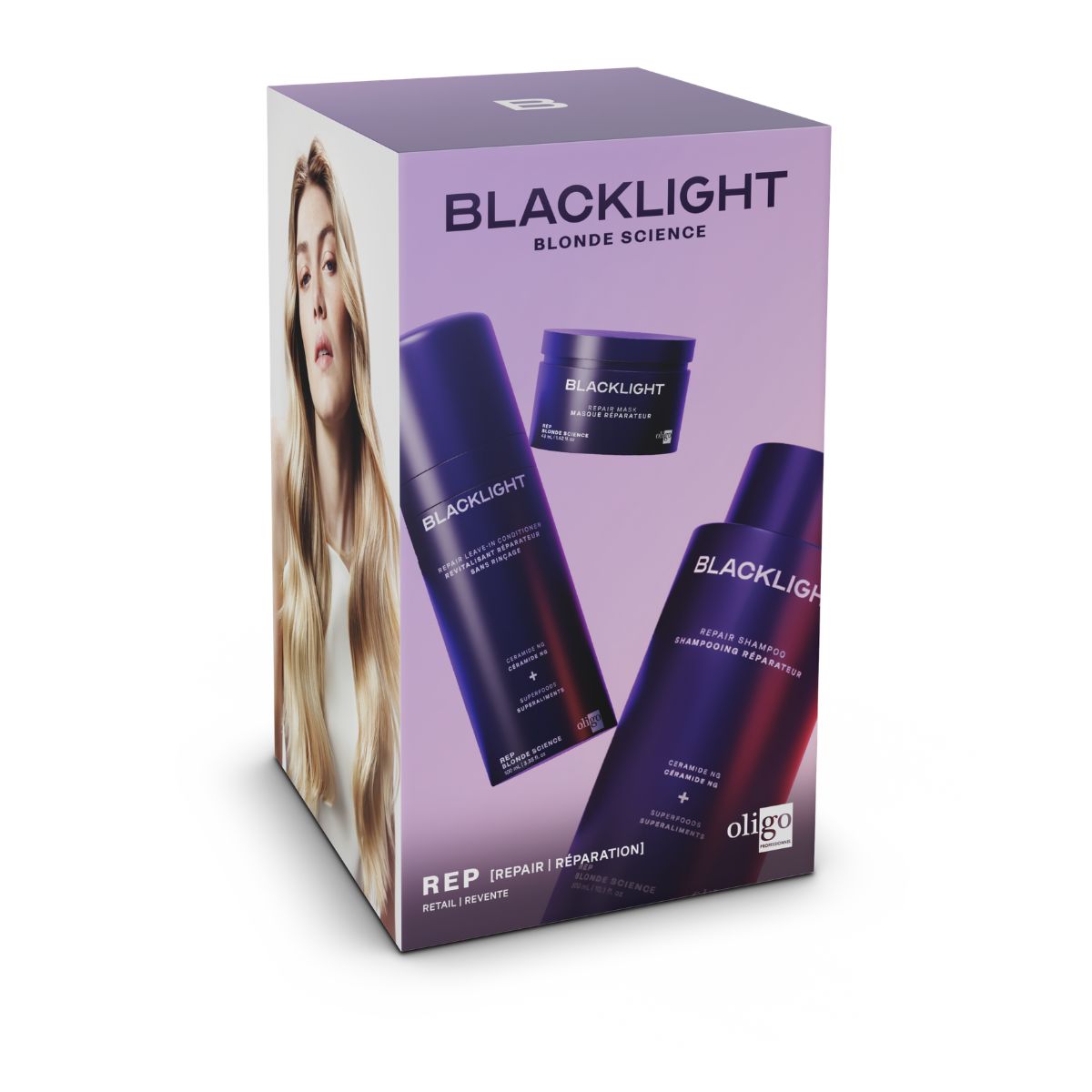 Image showing the Blacklight Blonde Science Repair Hair Kit