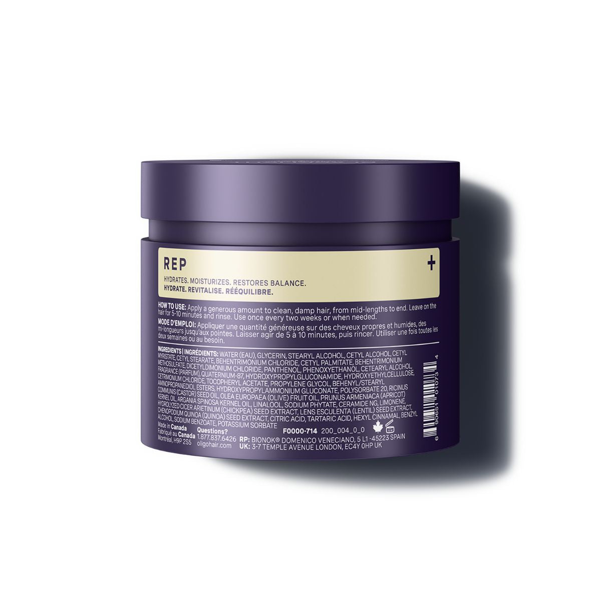 Back of jar of Blacklight Blonde Science Repair Mask for Blondes 200ml #size_200 ml / 6.8 fl. oz