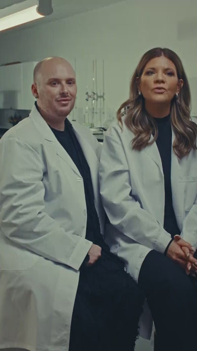 Scientists talking about the launch of Blacklight Blonde Science Hair Care Products